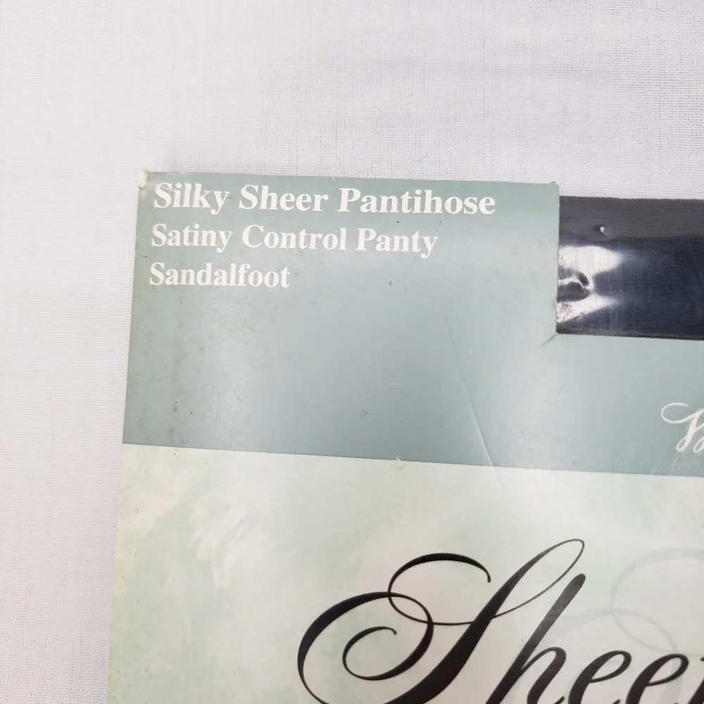 Worthington Sheer Caress Control Top Silky Sheer Pantyhose Size Average Navy 29